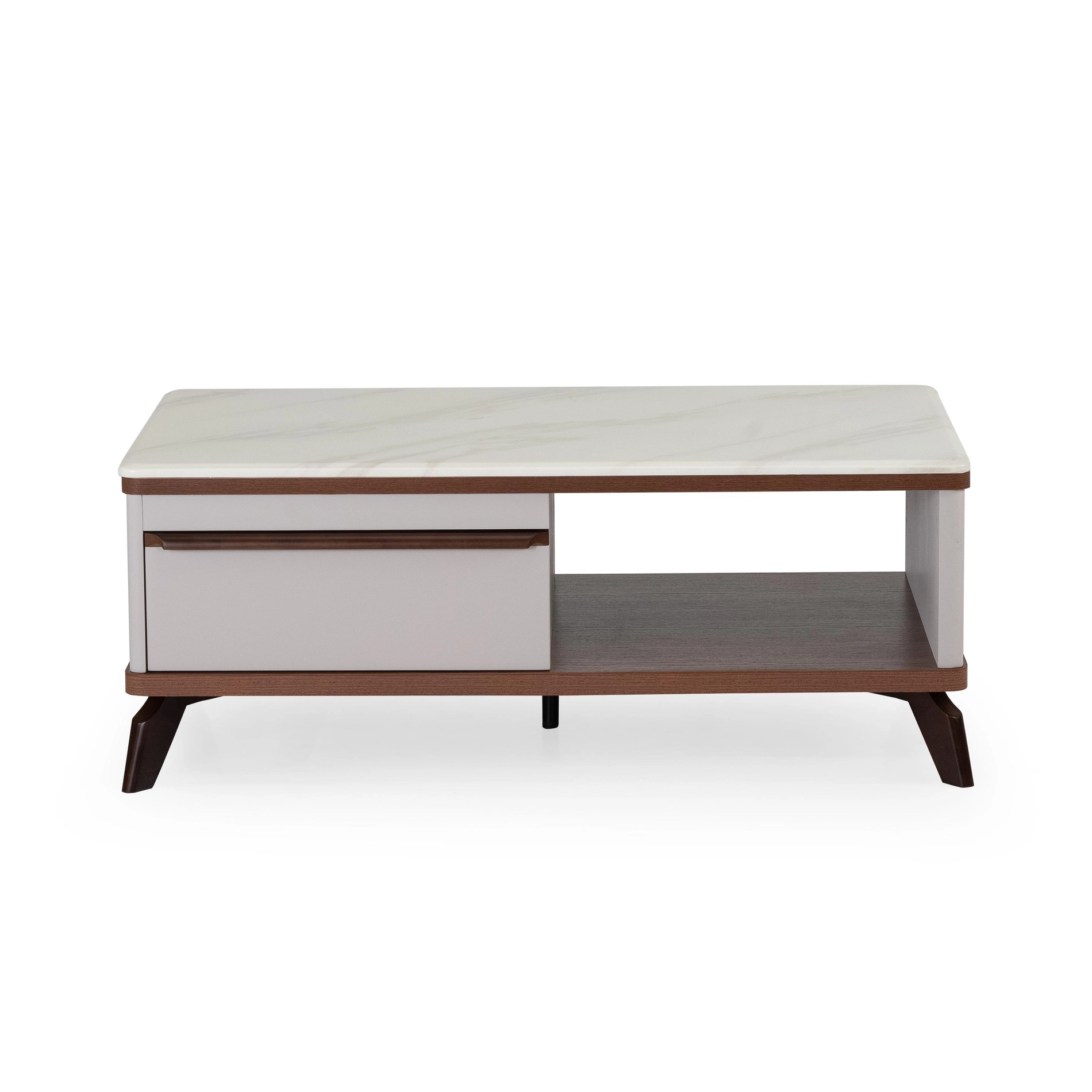 139061708409056 Amy Marble Top Coffee Table with Storage – Walnut & White