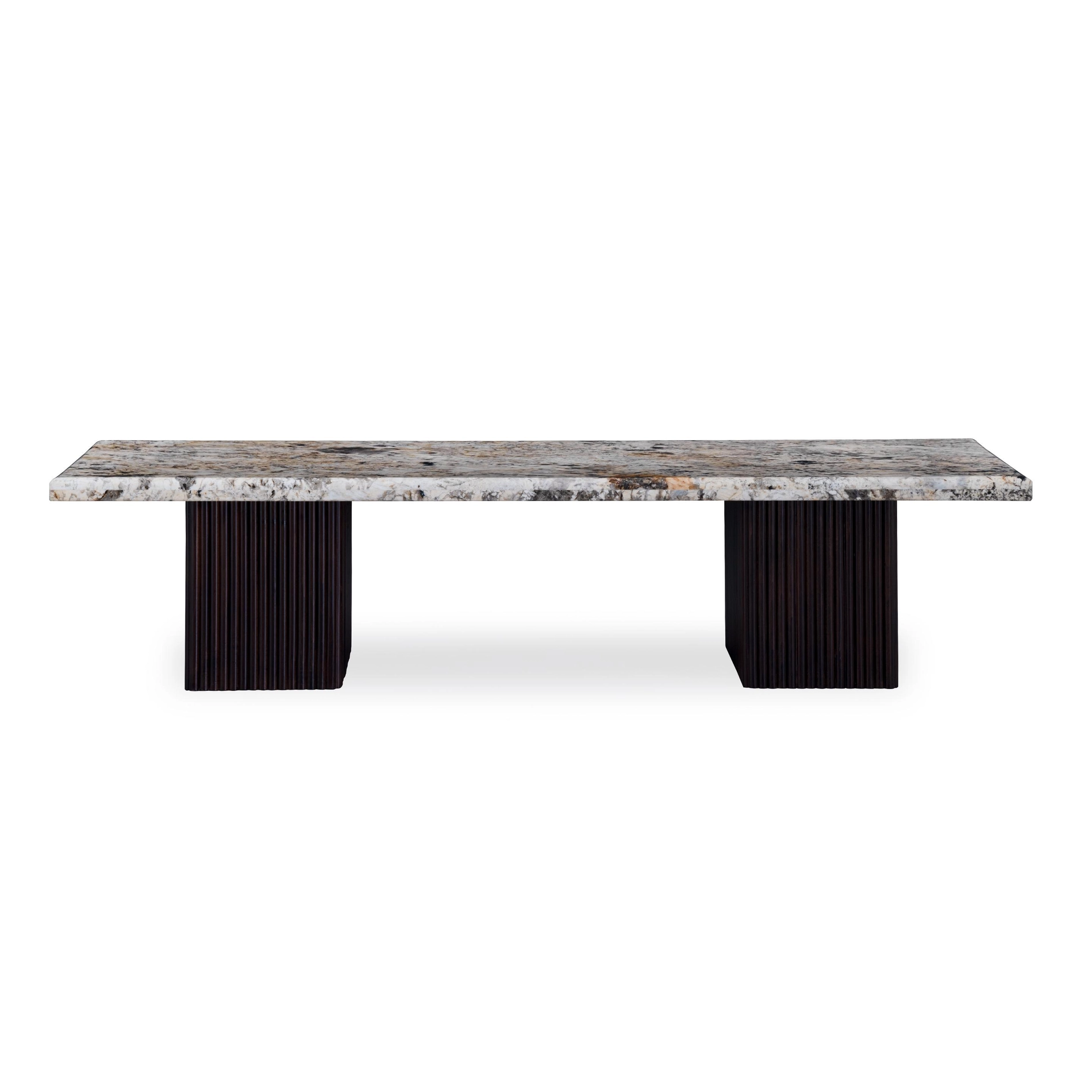 153021689686178 Maddox Stone-Top Center Table – Brown & Gold Elegance