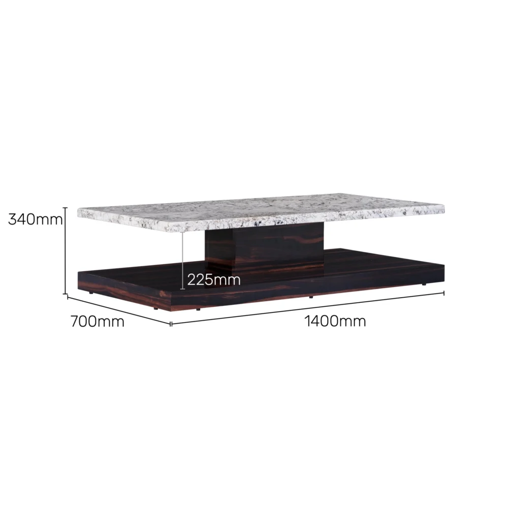 Hannah Granite Veneer Coffee Table – Sleek Urban Luxury