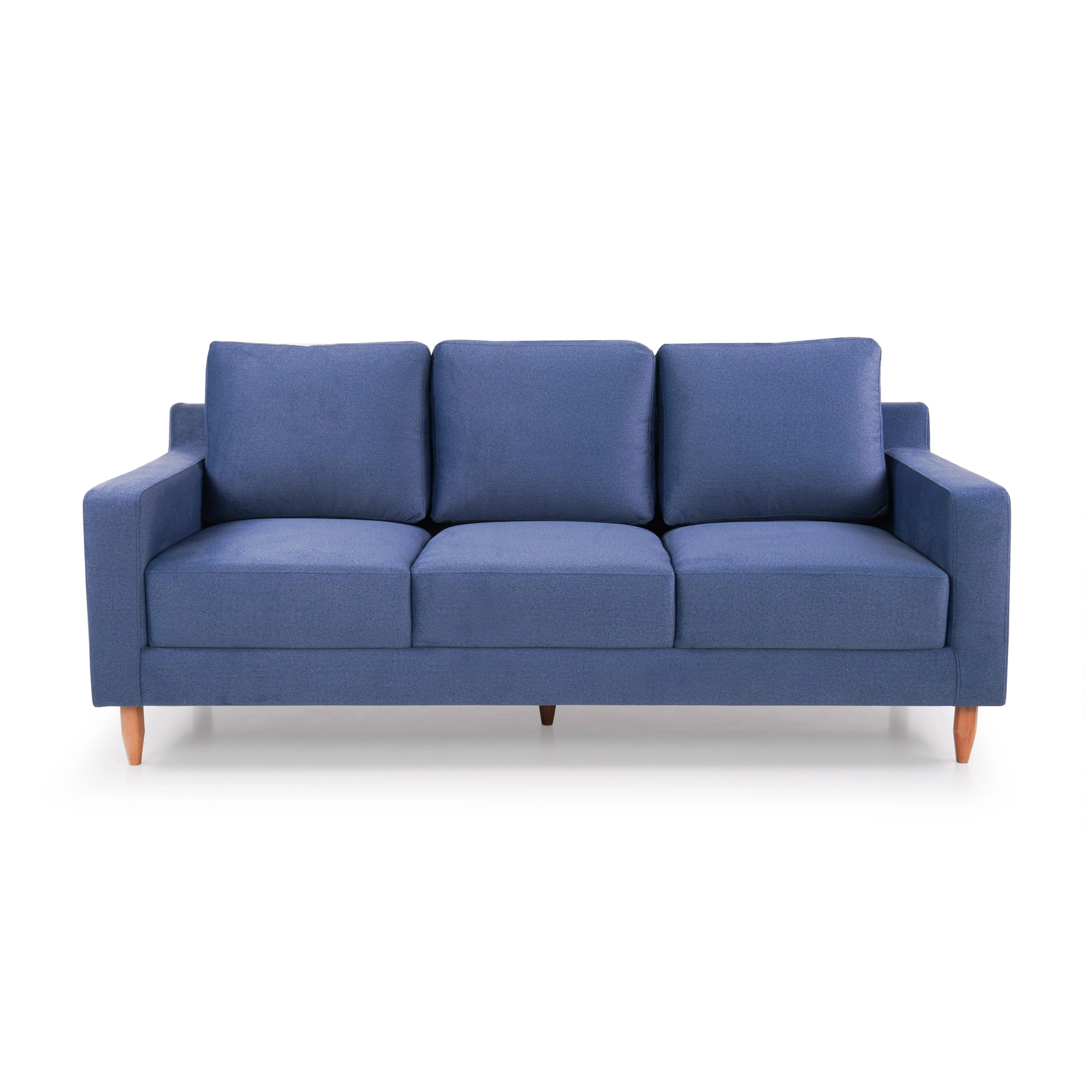 Dark Blue Stevens Velvet 3 Seater Sofa