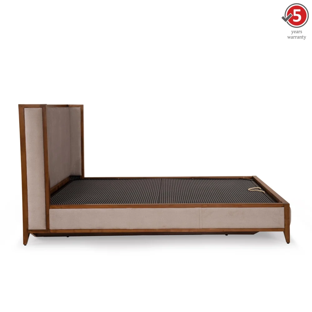 338901736327222 Kingsley King Size Bed – Regal Comfort in Chestnut Beige