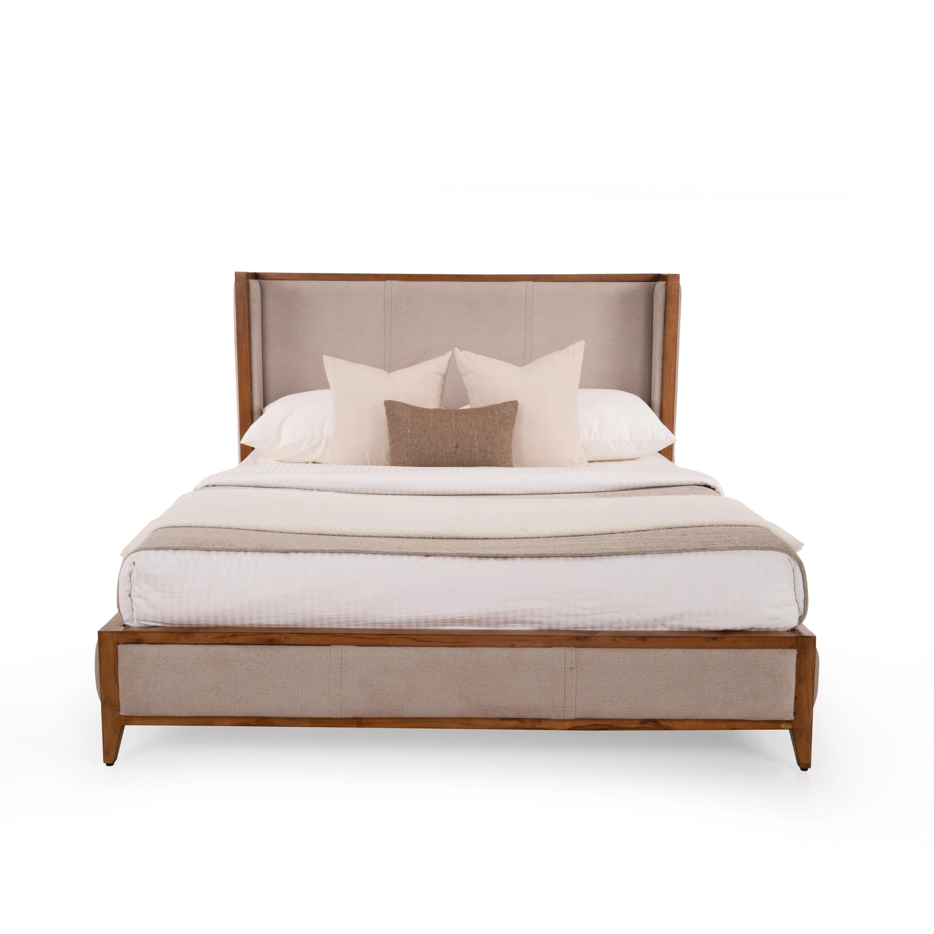 382301736327217 Kingsley King Size Bed – Regal Comfort in Chestnut Beige