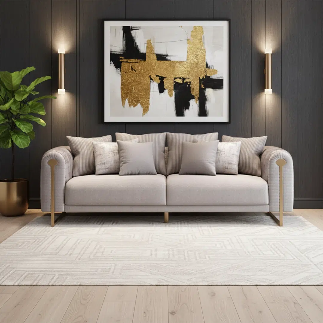 Augustus Velvet Sofa Set 3 in Biscotti Beige