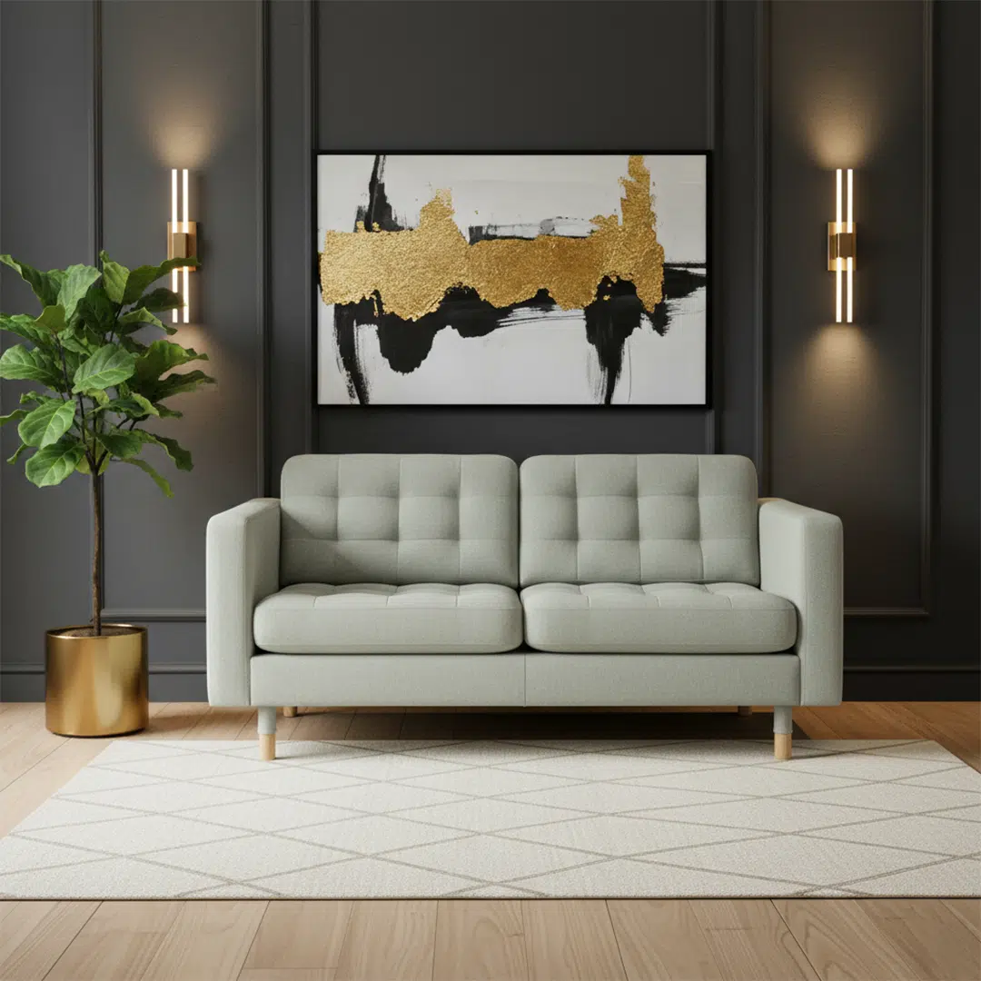 Light Green 2-Seater Sofa