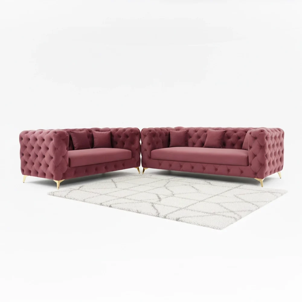 Chester 3+2 Seater Sofa Set – Premium Suede & Sleepwell Comfort