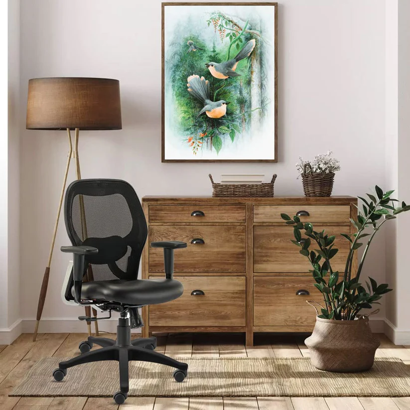 HOF F508 Ergonomic Executive Office Chair – Mid Back Revolving Desk Chair