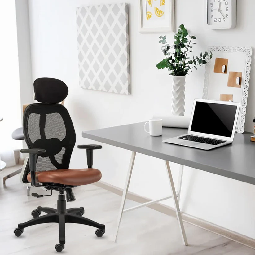 HOF Boss Elite High Back Executive Office Chair – Leatherette Ergonomic Revolving Chair