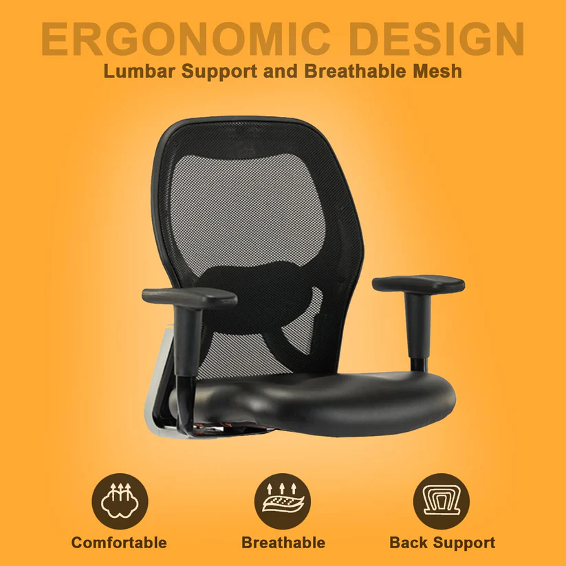 HOF F508 Ergonomic Executive Office Chair – Mid Back Revolving Desk Chair
