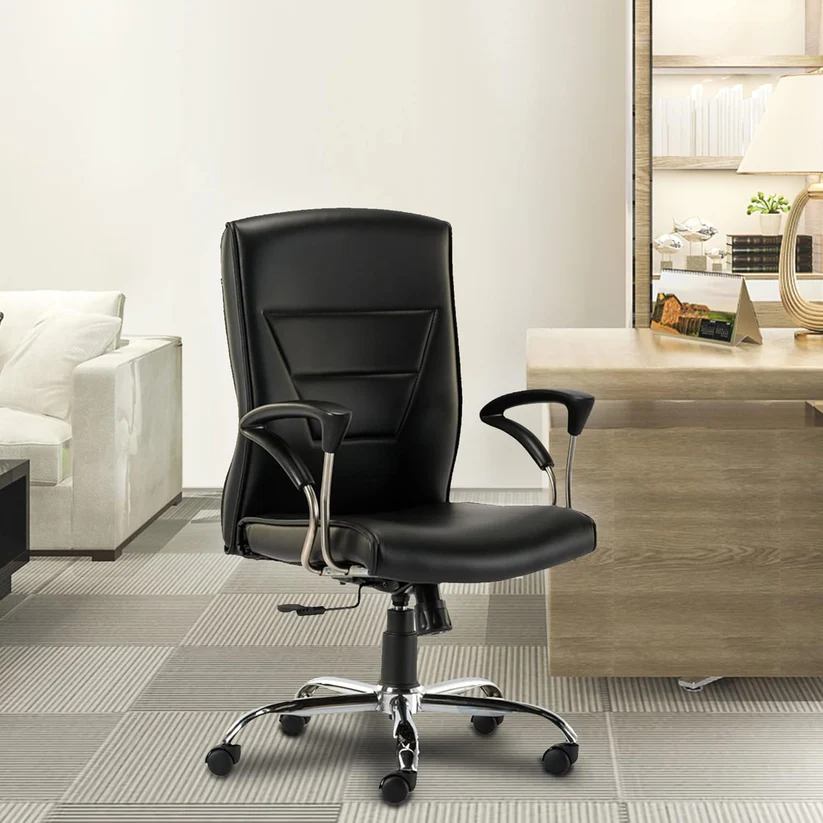 HOFZ102 Ergonomic Medium Back Leatherette Office Chair