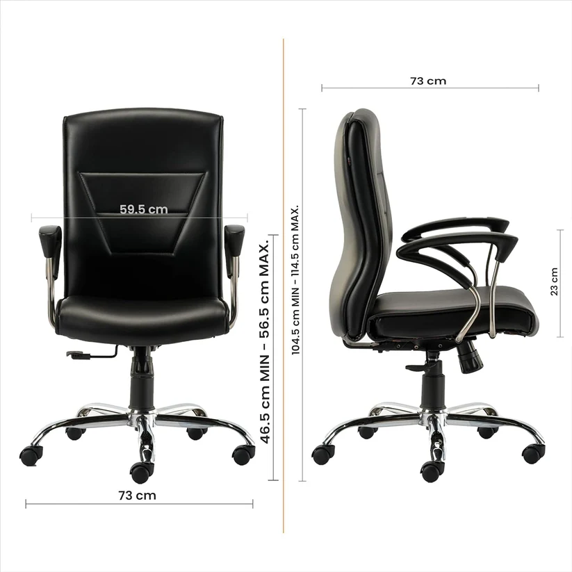 HOFZ102 Ergonomic Medium Back Leatherette Office Chair