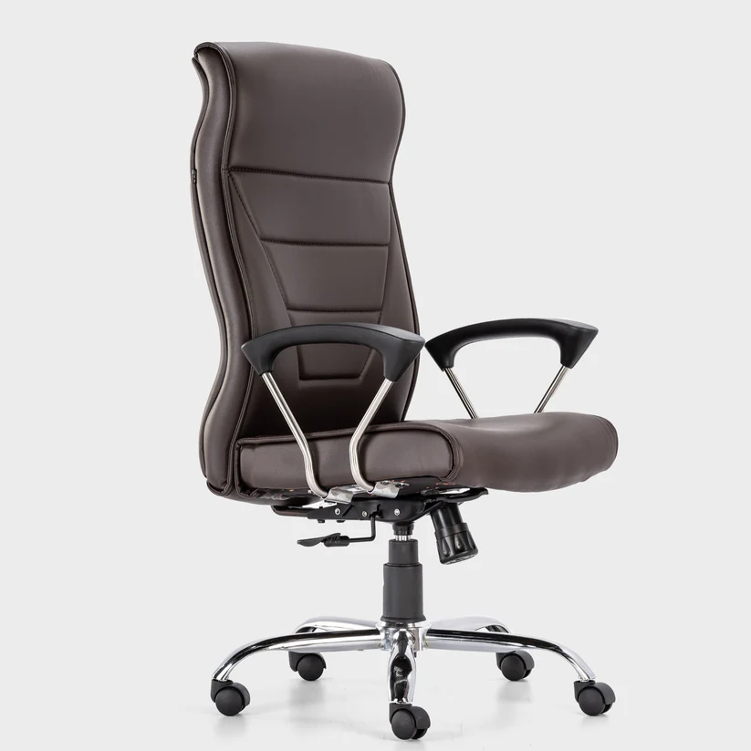 HOF Stable High Back Executive Office Chair – Leatherette Ergonomic Revolving Chair