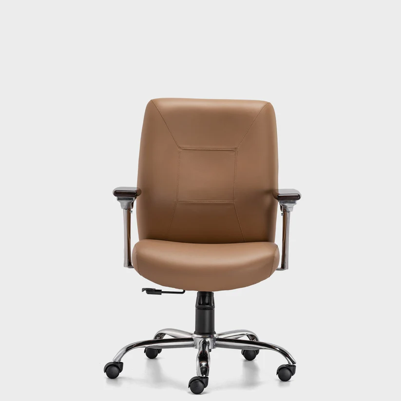 HOF Boss Elite Executive Office Chair – Medium Back Leatherette Ergonomic Chair