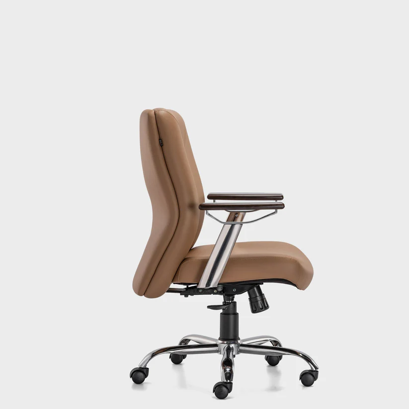 HOF Boss Elite Executive Office Chair – Medium Back Leatherette Ergonomic Chair