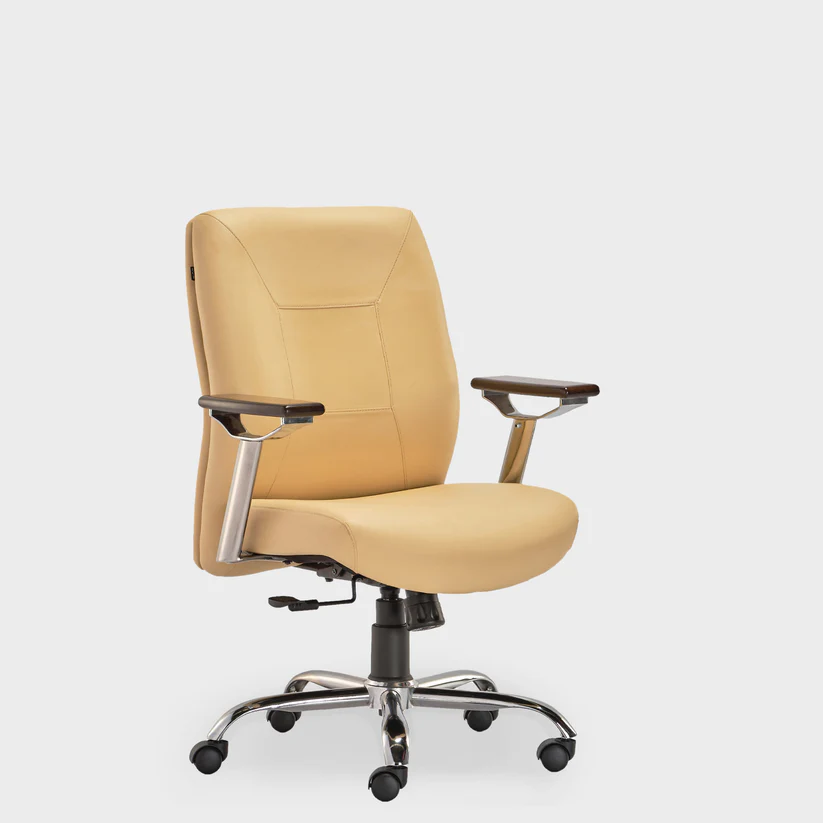 HOF Boss Elite Executive Office Chair – Medium Back Leatherette Ergonomic Chair